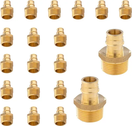 Miniatura 23 de Paquete de 2 accesorios de expansión Niikappu Pex-A, adaptador de flujo completo NPT hembra de 1 pulgada Pex-A x 1 pulgada, accesorio de tubería