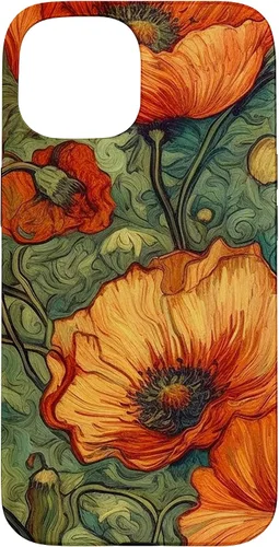 Miniatura 6 de iPhone 16 Floral Van Gogh Style Poppy Flower Case
