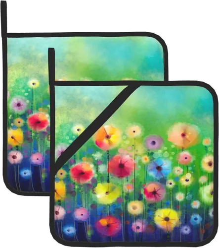 Miniatura 10 de Juego de 2 soportes para ollas de abeja de panal para cocina, resistentes al calor, forro de algodón, almohadillas calientes para cocina, mostrador