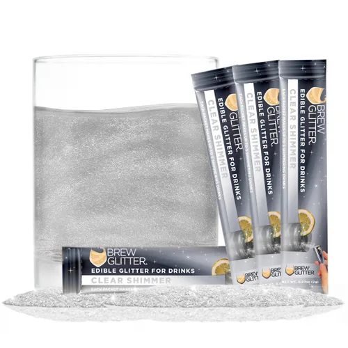 Miniatura 12 de Brew Glitter - Purpurina comestible para bebidas, cócteles, cerveza, adornar bebidas Certificado Kosher y Halal 100% comestible y de grado Azul