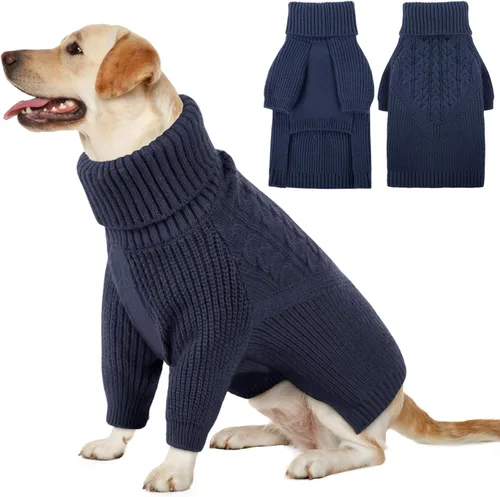 Miniatura 14 de Queenmore Suéter para perro, suéter para cachorros para perros pequeños, suéteres cálidos de invierno y otoño para perros, niñas y niños, suéter