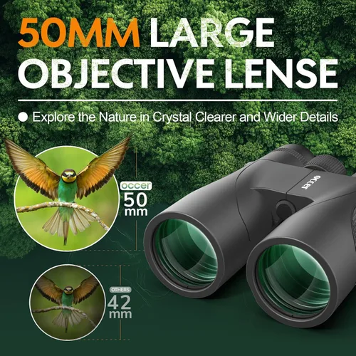 Miniatura 2 de OccER 12x50 Binoculares para Adultos de Alta Potencia - Binoculares HD para Observación de Aves para Caza con Visión Clara - Binoculares de Enfoque