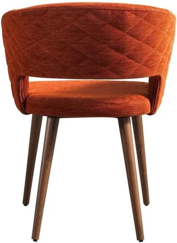 Miniatura 5 de Ottomanson Juego de 2 sillas de comedor, color naranja Palermos Palermos Naranja Con Patas De Madera