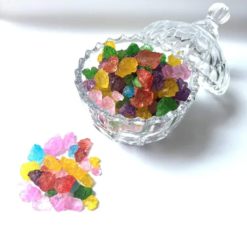 Miniatura 2 de SweetGlob Gemas grandes de caramelo de azúcar de roca antiguas, cristales de roca de azúcar en trozos (sabores surtidos, 1 libra)