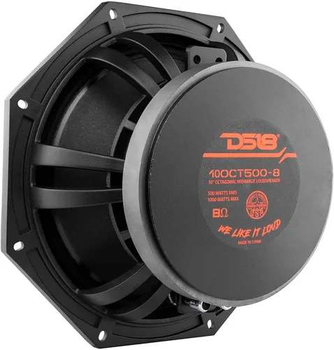 Miniatura 7 de DS18 10OCT500-8 PRO - Altavoz octágono de rango medio de 10 pulgadas, 1000 vatios máx. 500 vatios RMS 8 ohmios, audio de calidad premium