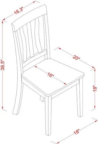 Miniatura 5 de East West Furniture OXAN5-OAK-C set de 5 mesas y 4 sillas para antecomedor, Madera, Oak Finish Oxan5-roble-w
