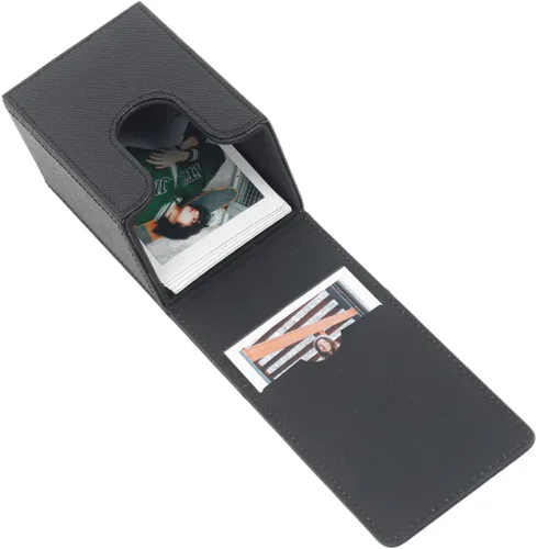 Miniatura 4 de Orga'Neat Estuche de Almacenamiento Portafotos para Película Fujifilm Instax Mini 12/11/90/40/9/8/7/7+/EVO, Portafotos de Cuero PU con Bolsillo Negro