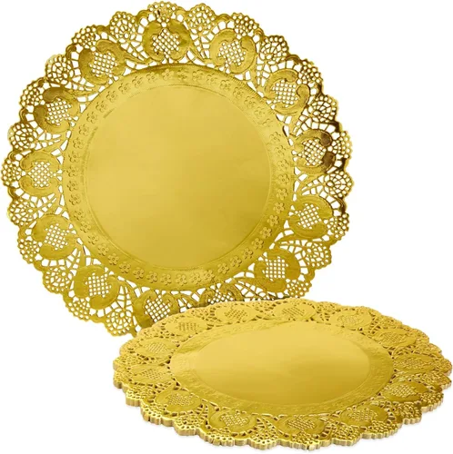 Papel Doily – 60 paquetes de manteles redondos de encaje de papel Doilies para pasteles, postres, exhibición de regalos horneados, ideal para bodas,