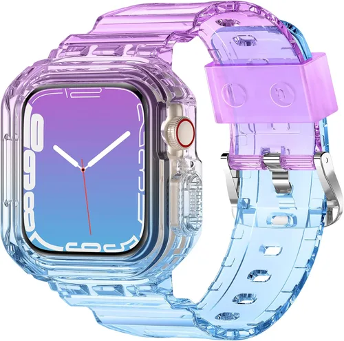 Miniatura 48 de XYF Compatible con correas cristalinas para Apple Watch de 1.929 in, 1.811 in, 1.772 in, 1.732 in, 1.654 in, 1.614 in, 1.575 in, 1.496 in, funda