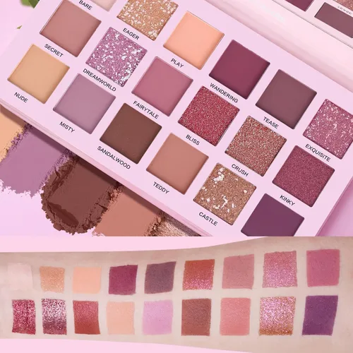 Miniatura 6 de UCANBE Kit de paleta de sombra de ojos profesional de 18 colores con aroma desnudo, larga duración, multi brillo reflectante mate con brillo Aromas