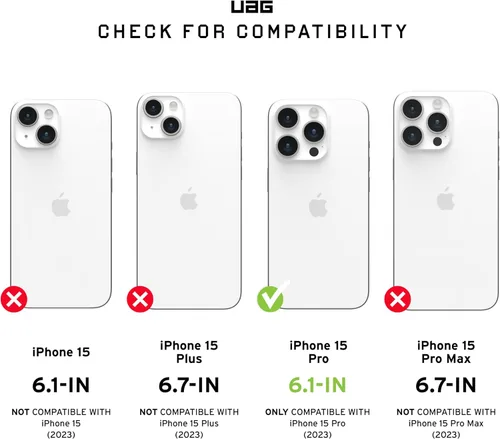 Miniatura 2 de URBAN ARMOR GEAR UAG Funda [versión actualizada] compatible con iPhone 15 Pro de 6.1 pulgadas, fibra de carbono Monarca, resistente, resistente