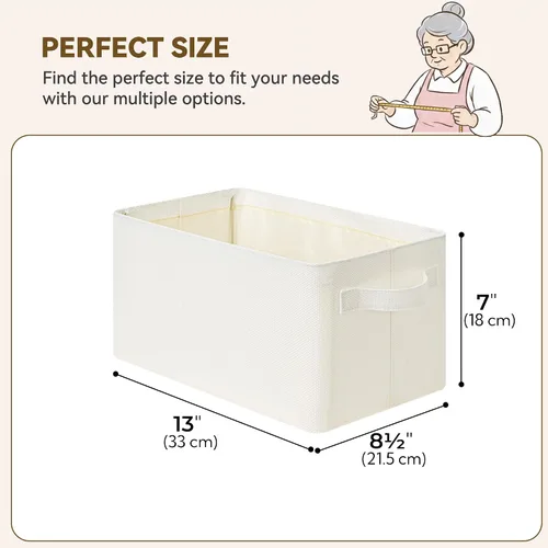 Miniatura 2 de GRANNY SAYS Storage Bins for Closet, Linen Closet Organizers and Storage Baskets with Metal Frame, Shelf Storage Bins for Organizing Bedroom Gris