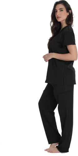 Miniatura 2 de Just Love Conjunto de ropa quirúrgica elástica para mujer, parte superior elástica y pantalones cargo