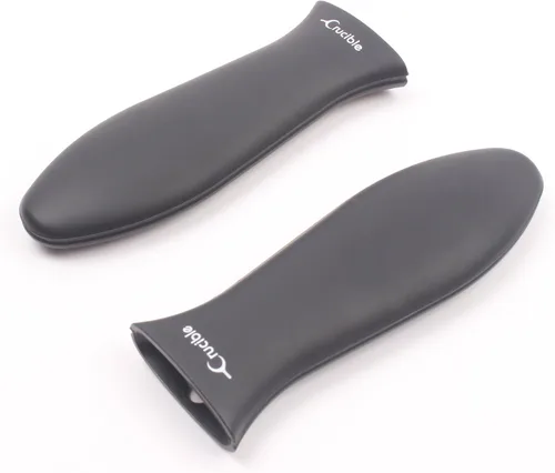 Miniatura 2 de Crucible Cookware Soportes de silicona para mango caliente (negro, paquete de 2 grandes)