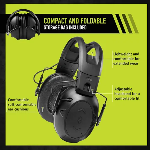 Miniatura 3 de Peltor Sport Tactical 500 - Orejeras de protección auditiva Bluetooth, clasificación de reducción de ruido de 25 dB, auriculares electrónicos