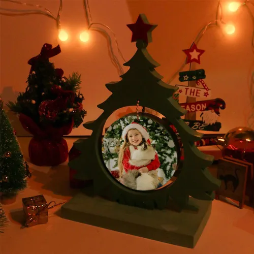 Miniatura 3 de Moldes de resina para marco de fotos grandes, moldes de silicona con forma de árbol de Navidad para resina epoxi, marco de fotos de bricolaje, molde
