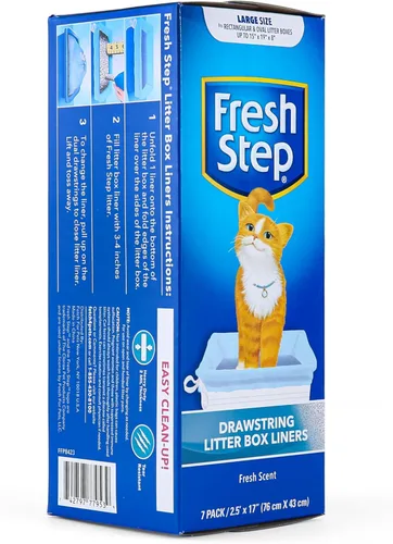 Miniatura 3 de Fresco Paso Cordón Cat Litter Box Liners, perfumado, tamaño jumbo, 36" x 19" - 7 unidades por caja, 2 cajas