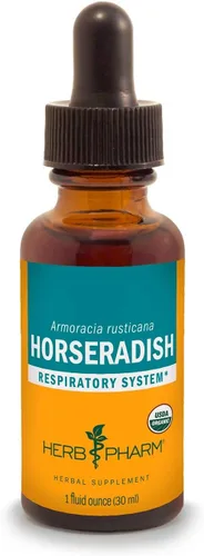 Herb Pharm Extracto líquido de rábano picante orgánico certificado para apoyo del sistema respiratorio, 1 onza