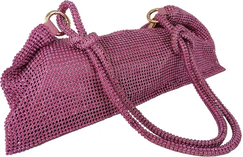 Miniatura 7 de Bolso de noche brillante con diamantes de imitación para mujer, bolso de mano plateado, bolso Hobo para fiesta, baile de graduación, boda