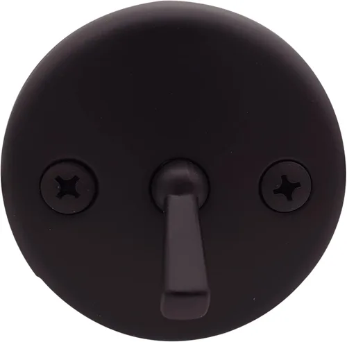 Miniatura 5 de Westbrass R92-12 - Juego de molduras para bañera de palanca de viaje de 3-1/8 pulgadas con placa frontal de desbordamiento de 2 agujeros, bronce Oil