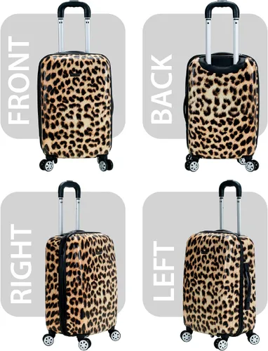 Miniatura 7 de Rockland - Equipaje Safari con carcasa rígida y ruedas, Leopard), F196-LEOPARD