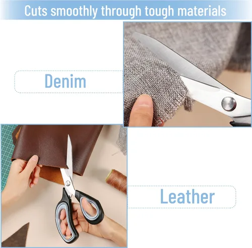 Miniatura 3 de Mr. Pen - Tijeras de sastre prémium resistentes, 9.5 pulgadas, acero inoxidable, multiusos, industriales, tijeras de tela para cortar ropa, coser