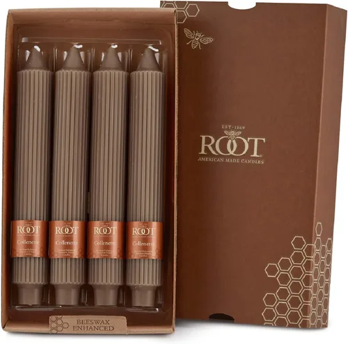 Miniatura 8 de Root Candles Velas de Cena Sin Aroma Juego de Velas en Caja de Mezcla Premium de Cera de Abeja, 9 Pulgadas, Rosa Polvoriento, 4 Unidades Rosa