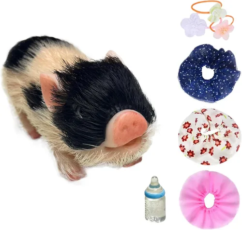 OtardDolls Reborn Piggy Dolls, 5 pulgadas de silicona completa suave realista mini muñecas de cerdo, mini muñecas de cerdo realistas recién nacidos,