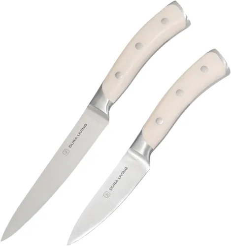 Miniatura 15 de DURA LIVING Cuchillo de pelar, cuchillo de cocina profesional de 3.5 pulgadas, cuchillo alemán de acero inoxidable de alto carbono ultra afilado