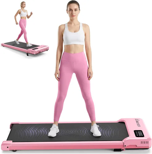 ANCHEER Caminadora para caminar con inclinación – Cinta de correr para debajo del escritorio con placa de masaje por vibración, 2.5 HP compactas y