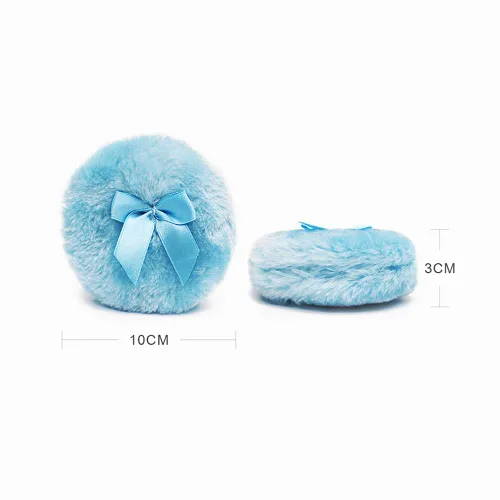 Miniatura 2 de 2 unidades de 4 pulgadas grandes esponjosos polvos de terciopelo ultra suave, soplos de polvo para rostro, cuerpo, polvo, reutilizables, sueltos