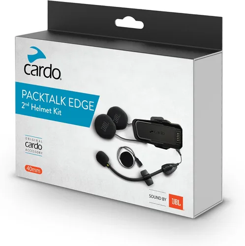 Miniatura 3 de Cardo PACKTALK Edge - Auriculares de comunicación Bluetooth para motocicleta con intercomunicador - Paquete individual & kit de casco unisex adulto