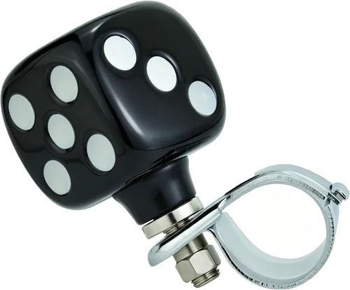 Miniatura 4 de Lunsom Rueda giratoria para volante, con forma de dados, perilla de rueda giratoria de automóvil, mango de potencia suicida, ayuda de conducción