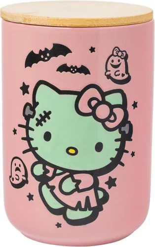 Miniatura 10 de Silver Buffalo Sanrio Hello Kitty Tazón de galletas diseño de gatito rosa tamaño mediano de cerámica Hello Kitty Waving (cerámica)