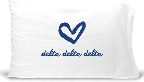 Miniatura 26 de sockprints Funda de almohada Alpha Chi Omega - Nombre de la hermandad con diseño de corazón. Funda de almohada 100% algodón tamaño estándar 20 x 30