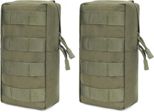 Miniatura 15 de TRIWONDER Bolso táctico para cigarrillos MOLLE pequeño, bolsa militar, estuche para baterías, porta tarjetas EDC, tarjetero, ranura para encendedor