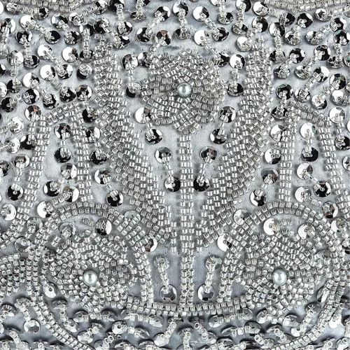 Miniatura 14 de Bolso de noche de diseñador floral con cuentas de lentejuelas diseño vintage besos cerradura satén embrague bolso bolso de mano de boda fiesta