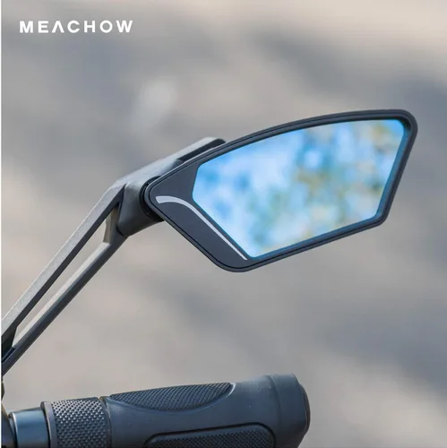 Miniatura 3 de Nueva lente de cristal resistente a los arañazos, espejo de bicicleta para manillar, espejo retrovisor seguro ajustable, espejo de bicicleta, ME-003