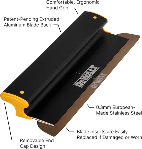 Miniatura 2 de DEWALT Cuchilla para desnatar paneles de yeso, 16 Pulgadas Grado Profesional Construcción de aluminio extruido y acero inoxidable europeo