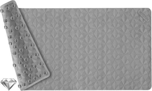 Miniatura 11 de Tapete antideslizante para bañera y ducha, tapete de goma natural con 241 ventosas, tapete de seguridad suave para baño, patrón único de diamante