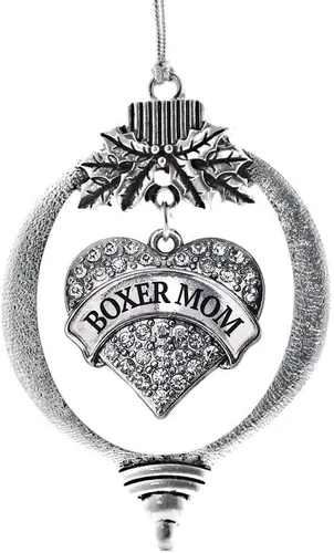 Miniatura 156 de Inspired Silver Adornos festivos de dije de corazón pave de plata con circonitas cúbicas