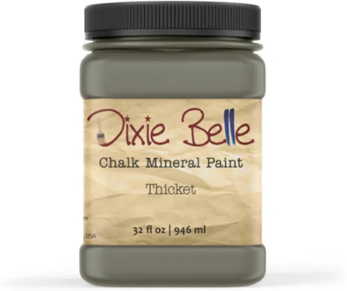 Miniatura 280 de Dixie Belle Paint Company - Pintura con acabado de tiza para muebles, color negro (Caviar), 1 galón, 128 fl oz, pintura mineral color rosa intenso