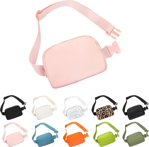 Miniatura 24 de Bolsa de Cintura Frenou Riñonera de Moda para Mujeres y Hombres, Riñonera con Correa Ajustable para Regalo, Riñonera para Viaje, Correr, Senderismo