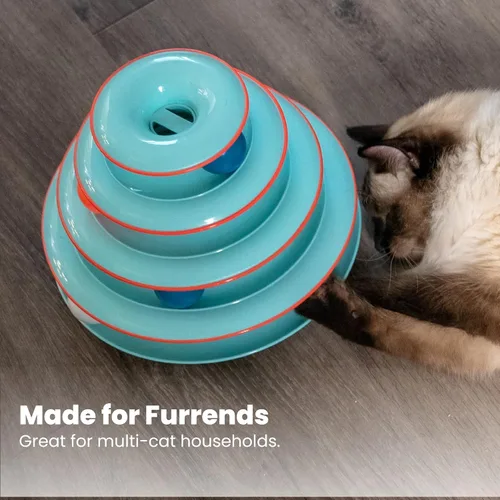 Miniatura 6 de Petstages - Juguete interactivo para gatos Chase Meowtain de 4 niveles