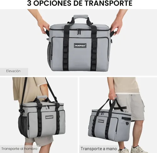 Miniatura 6 de Bolsa térmica con aislamiento suave, plegable, enfriadores de viaje grandes, enfriadores de lados suaves, hieleras a prueba de fugas, impermeable