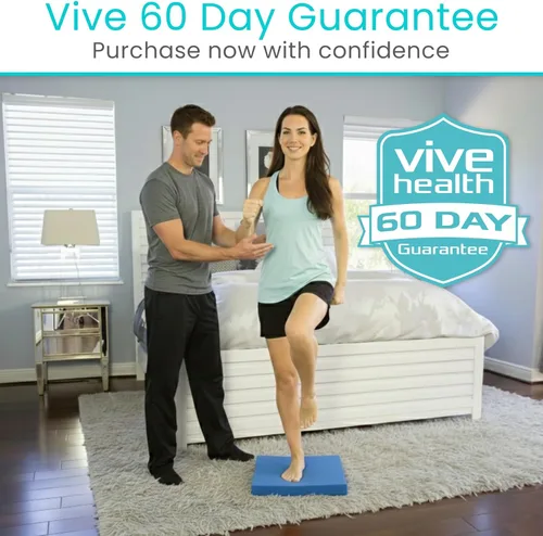 Miniatura 9 de Vive Almohadilla de equilibrio – Esterilla de yoga grande de espuma para terapia física, entrenamiento de estabilidad, ejercicio de rodilla
