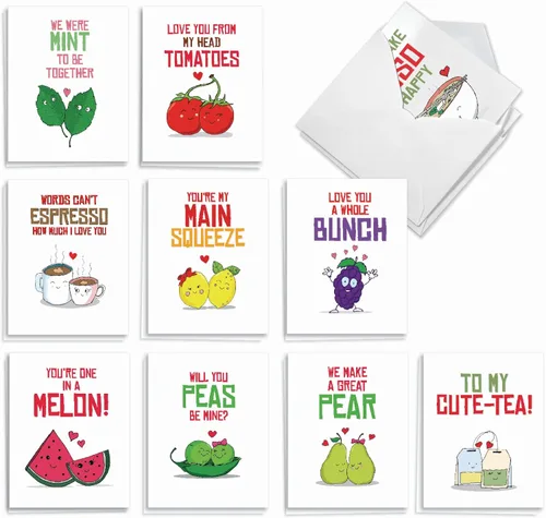 Miniatura 20 de The Best Card Company - Surtido de 20 tarjetas de notas en blanco (4 x 5.12 pulgadas) (10 diseños, 2 de cada uno) - Globo pequeño AM7045OCB-B2x10