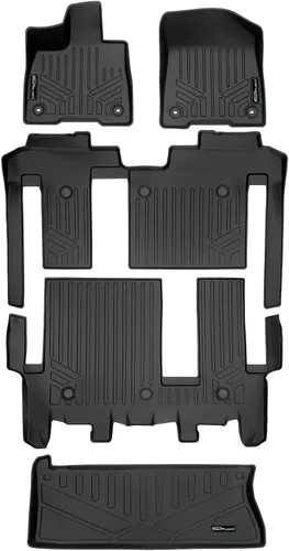 Miniatura 48 de SMARTLINER Alfombrilla de suelo para maletero de carga para todo tipo de clima, detrás de la segunda fila para Toyota Sienna 2011-2012