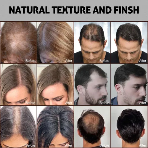 Miniatura 5 de Ustar Fibras de construcción del cabello para adelgazar el cabello, 0.47 onzas, color caoba oculta la pérdida de cabello al instante, más grueso