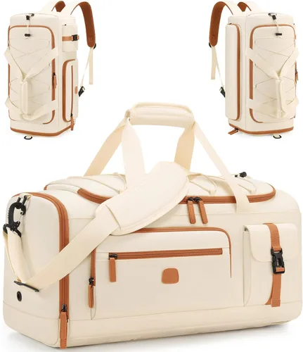 Bolsa de gimnasio para hombres y mujeres con compartimento para zapatos y laptop, bolsa de viaje deportiva 3 en 1, mochila antirrobo para avión y